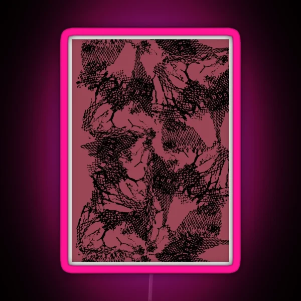 Tango Netting Black On Pink RGB Neon Sign