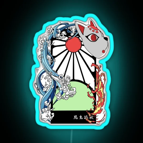 Tanjiro Hanafuda RGB Neon Sign