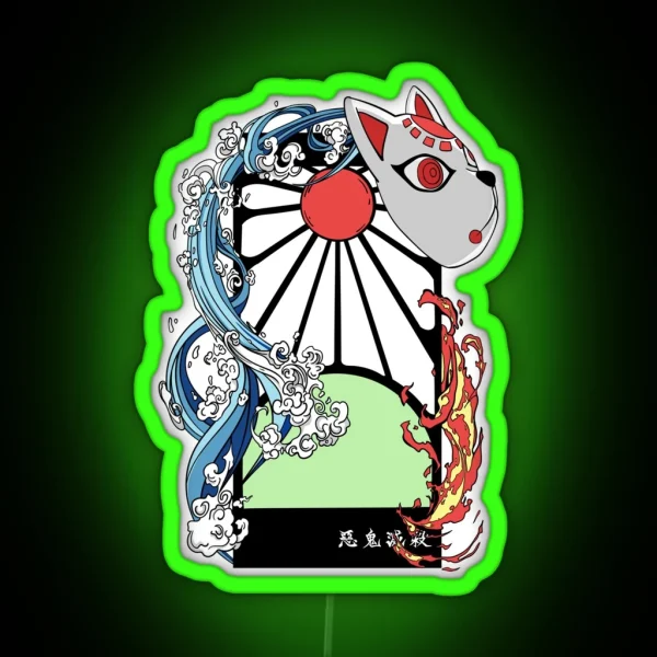 Tanjiro Hanafuda RGB Neon Sign