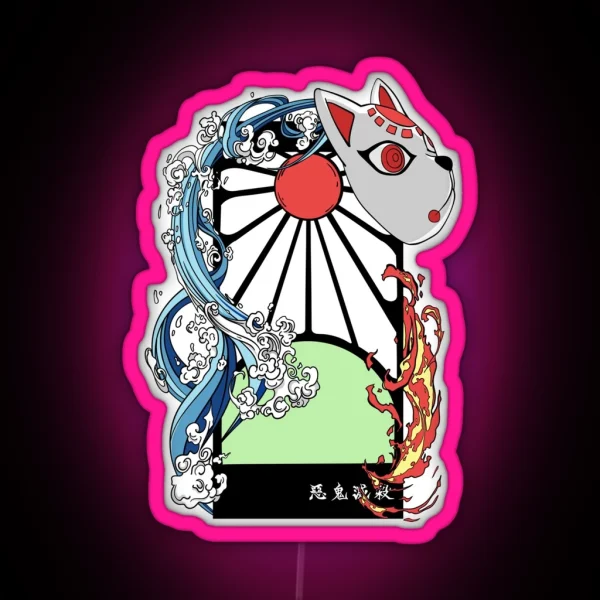 Tanjiro Hanafuda RGB Neon Sign