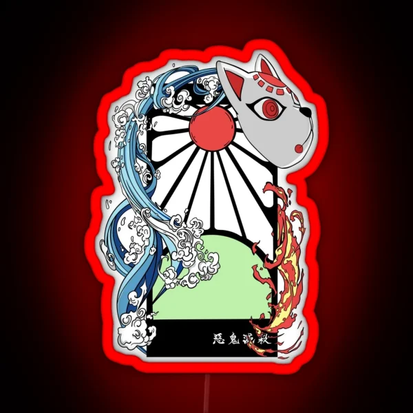 Tanjiro Hanafuda RGB Neon Sign