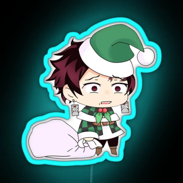 Tanjiro Kamado Christmas Demon Slayer RGB Neon Sign