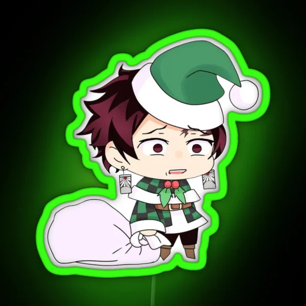 Tanjiro Kamado Christmas Demon Slayer RGB Neon Sign