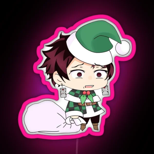 Tanjiro Kamado Christmas Demon Slayer RGB Neon Sign