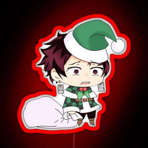 Tanjiro Kamado Christmas Demon Slayer RGB Neon Sign