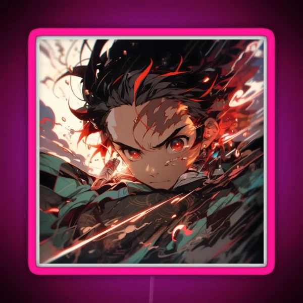 Tanjiro Kamado Demon Slayer 14 RGB Neon Sign