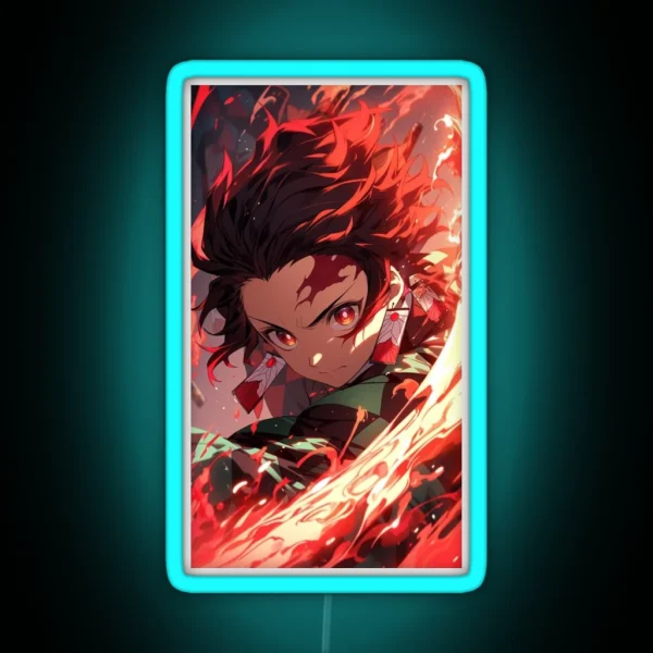 Tanjiro Kamado Demon Slayer AI RGB Neon Sign