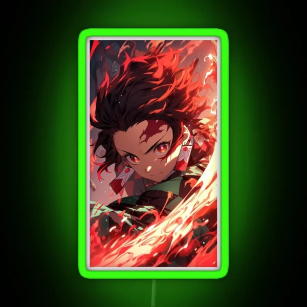 Tanjiro Kamado Demon Slayer AI RGB Neon Sign