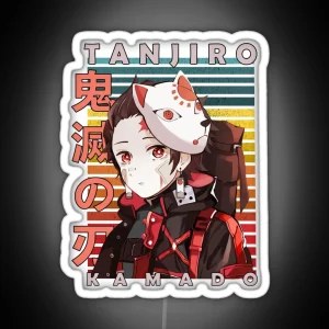 Tanjiro Kamado Demon Slayer Retro Anime Design RGB Neon Sign