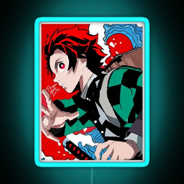 Tanjiro Kamado Fanart RGB Neon Sign
