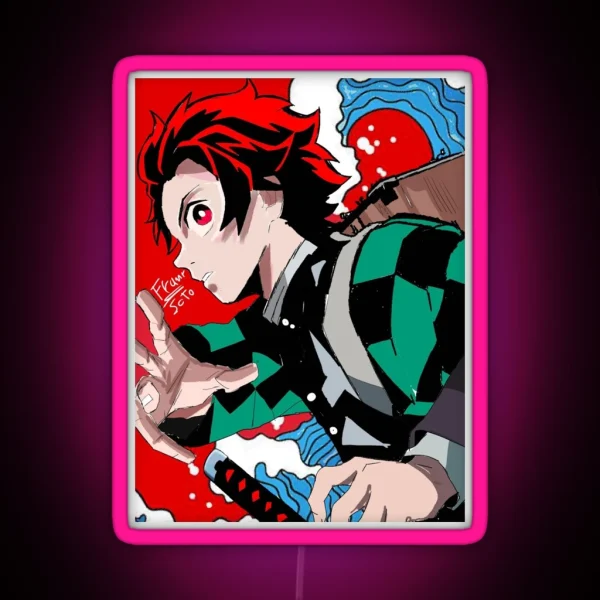Tanjiro Kamado Fanart RGB Neon Sign