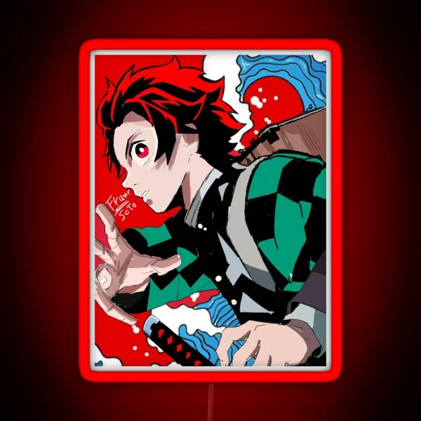 Tanjiro Kamado Fanart RGB Neon Sign