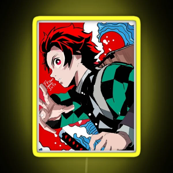 Tanjiro Kamado Fanart RGB Neon Sign