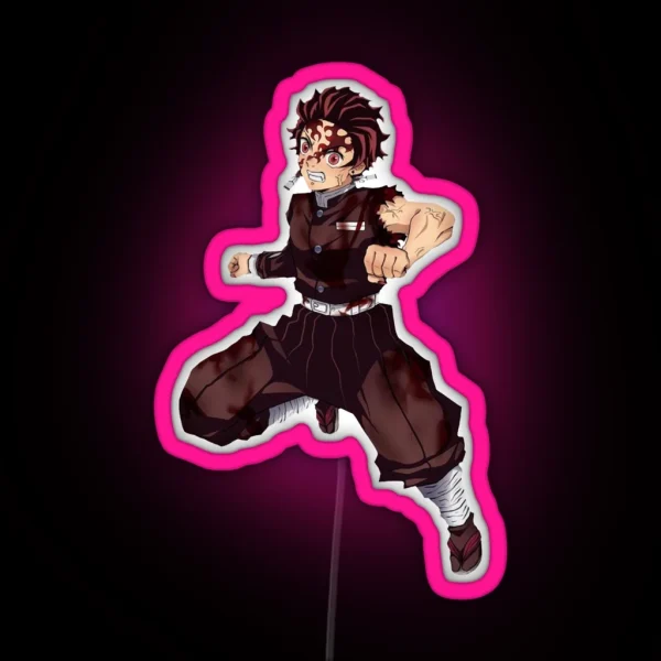 Tanjiro Kamado Kimetsu No Yaiba RGB Neon Sign