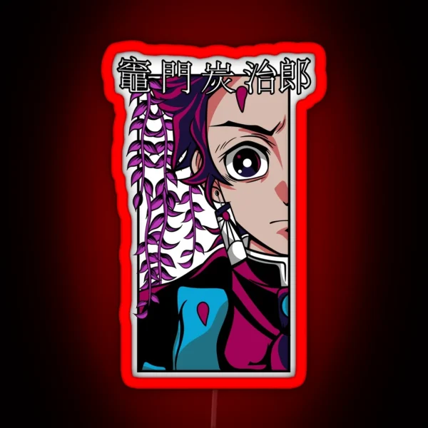 Tanjiro Kamado Kimetsu No Yaiba RGB Neon Sign