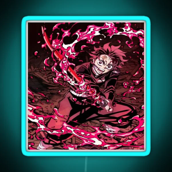 Tanjiro Kamado Kimetsu No Yaiba RGB Neon Sign