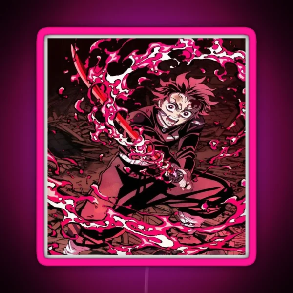 Tanjiro Kamado Kimetsu No Yaiba RGB Neon Sign