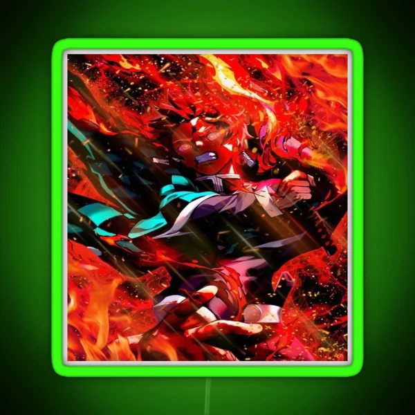 Tanjiro Kamado Kimetsu No Yaiba RGB Neon Sign