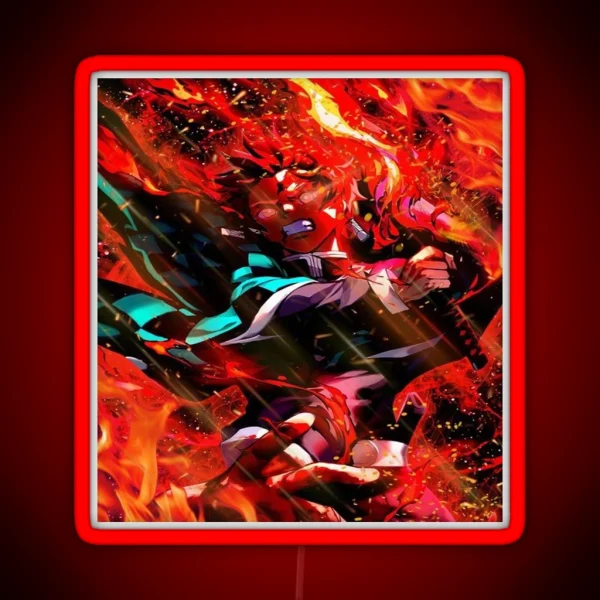 Tanjiro Kamado Kimetsu No Yaiba RGB Neon Sign