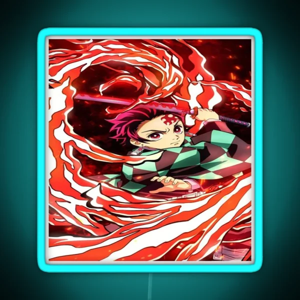 Tanjiro Kamado Kimetsu No Yaiba RGB Neon Sign