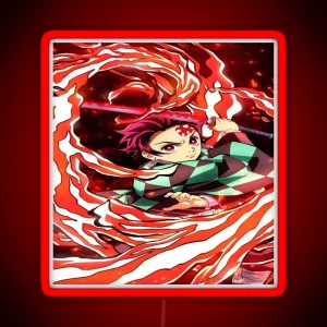Tanjiro Kamado Kimetsu No Yaiba RGB Neon Sign