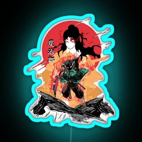 Tanjiro Kamado Kimetsu No Yaiba RGB Neon Sign