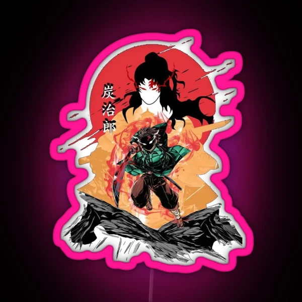 Tanjiro Kamado Kimetsu No Yaiba RGB Neon Sign