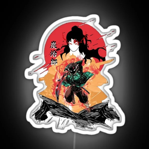 Tanjiro Kamado Kimetsu No Yaiba RGB Neon Sign