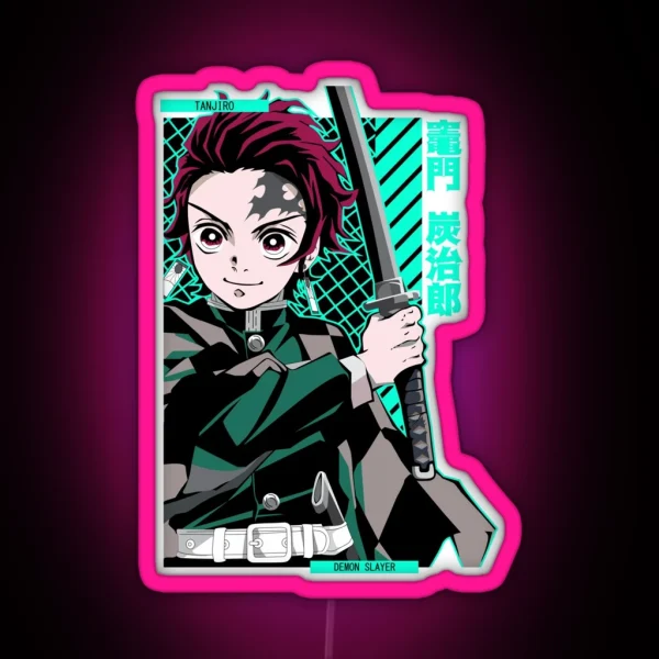 Tanjiro Kamado Kimetsu No Yaiba RGB Neon Sign