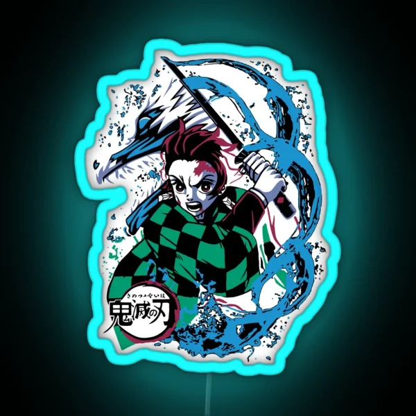 Tanjiro Kamado Kimetsu No Yaiba RGB Neon Sign
