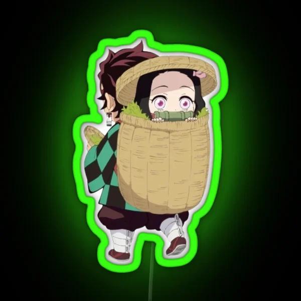 Tanjiro Nezuko Kamado Demon Slayers RGB Neon Sign