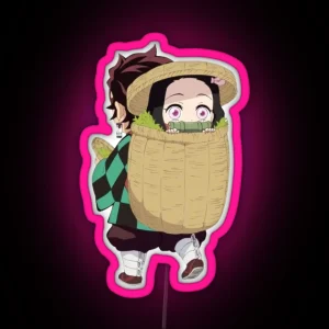 Tanjiro Nezuko Kamado Demon Slayers RGB Neon Sign