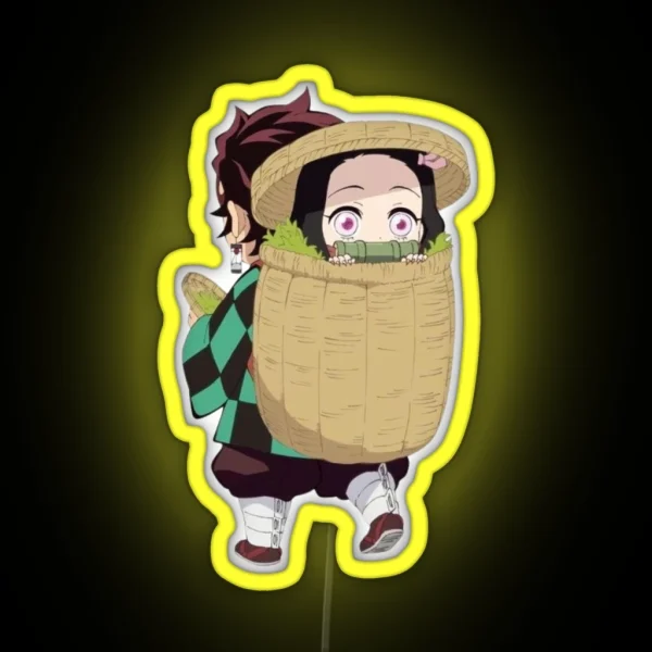 Tanjiro Nezuko Kamado Demon Slayers RGB Neon Sign