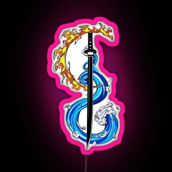 Tanjiro S Black Sword RGB Neon Sign