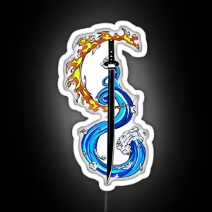 Tanjiro S Black Sword RGB Neon Sign