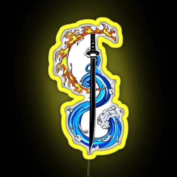 Tanjiro S Black Sword RGB Neon Sign