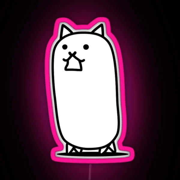 Tank Cat From Battle Cats RGB Neon Sign