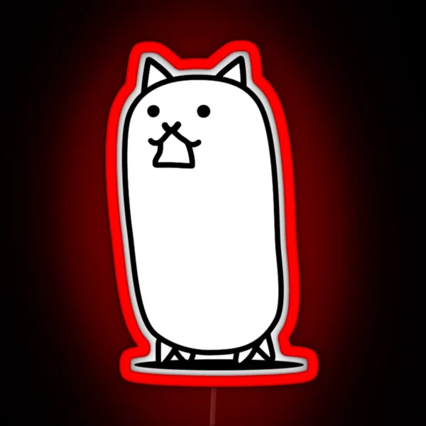 Tank Cat From Battle Cats RGB Neon Sign