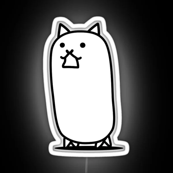 Tank Cat From Battle Cats RGB Neon Sign
