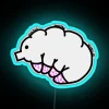 Tardigrades illuminated in neon colors on a blue background, highlighting their unique biology and resilience.