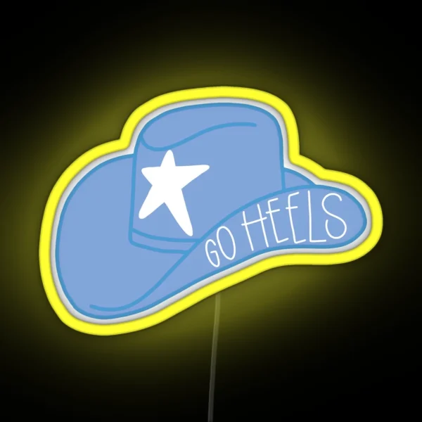 Tarheels Cowboy Hat RGB Neon Sign