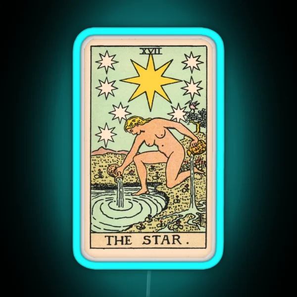 Tarot Card The Star RGB Neon Sign