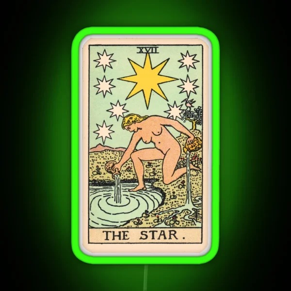 Tarot Card The Star RGB Neon Sign