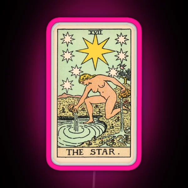 Tarot Card The Star RGB Neon Sign