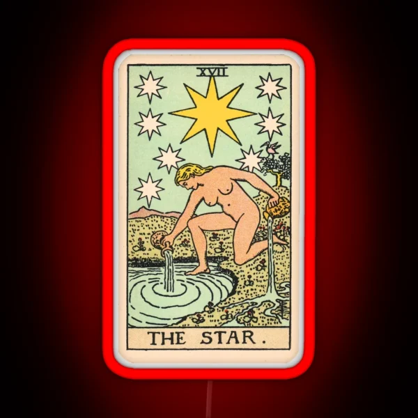 Tarot Card The Star RGB Neon Sign