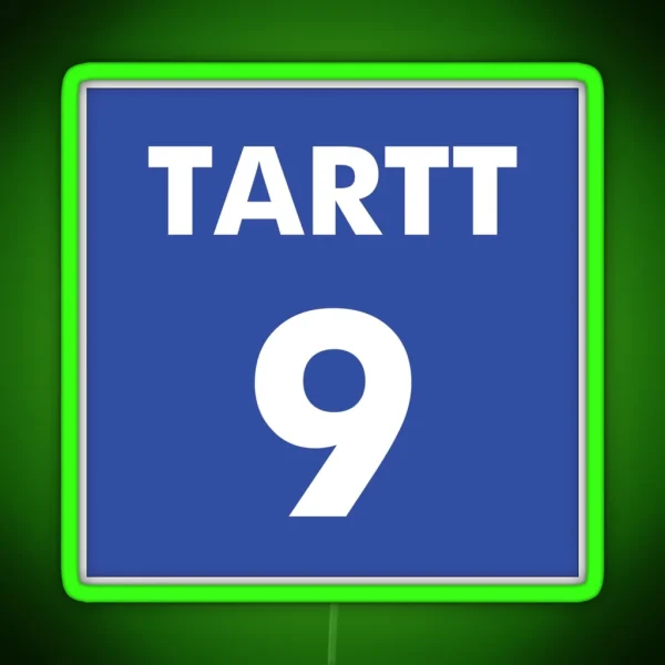 Tartt Football Jersey Design RGB Neon Sign