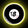 Tate McRae standing in front of an 8 ball neon sign