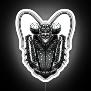 Tattoo Mantis V2 Grey RGB Neon Sign