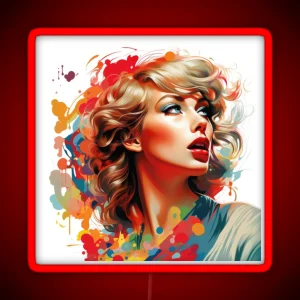 Taylor Swift Modern Graphics RGB Neon Sign