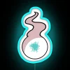 Neon blue sign with RGB lighting effects